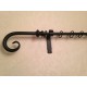  Solid 16mm Wrought Iron Curtain Pole Set with Scroll Finials  